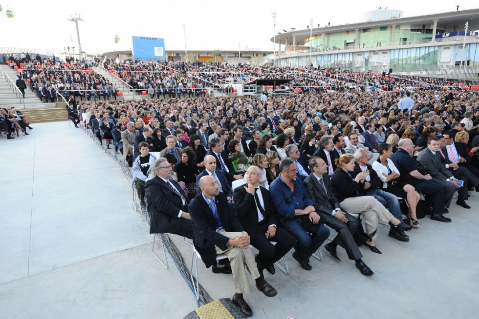 Acto institucional de la inauguración de la Expo con los Reyes de España