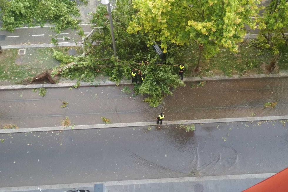 Tormenta atípica en Zaragoza