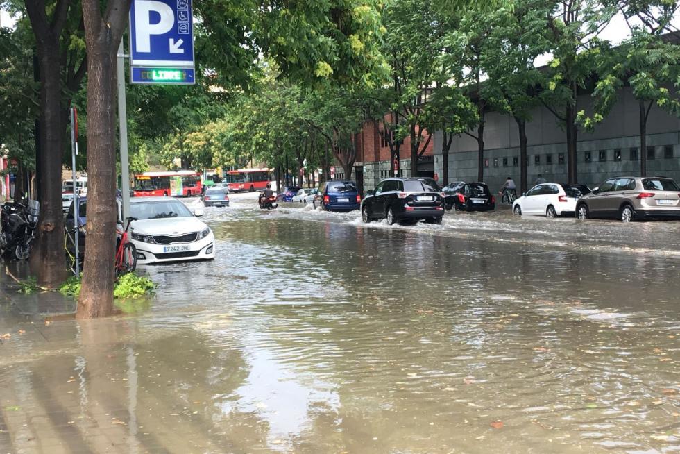 Tormenta atípica en Zaragoza