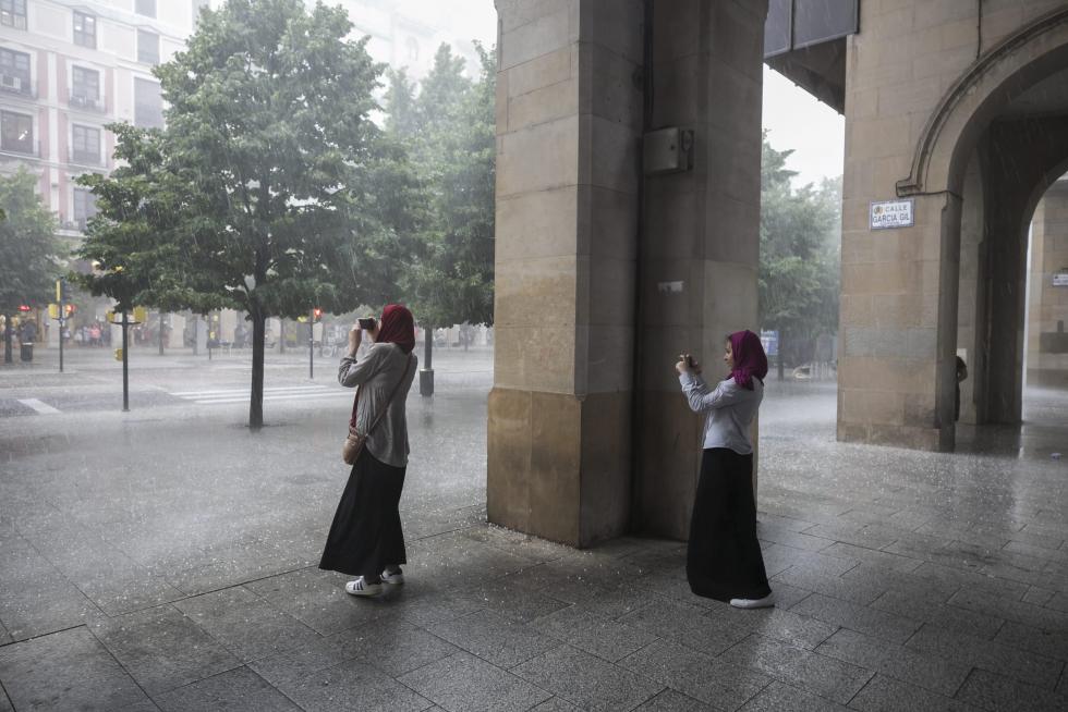 Tormenta atípica en Zaragoza
