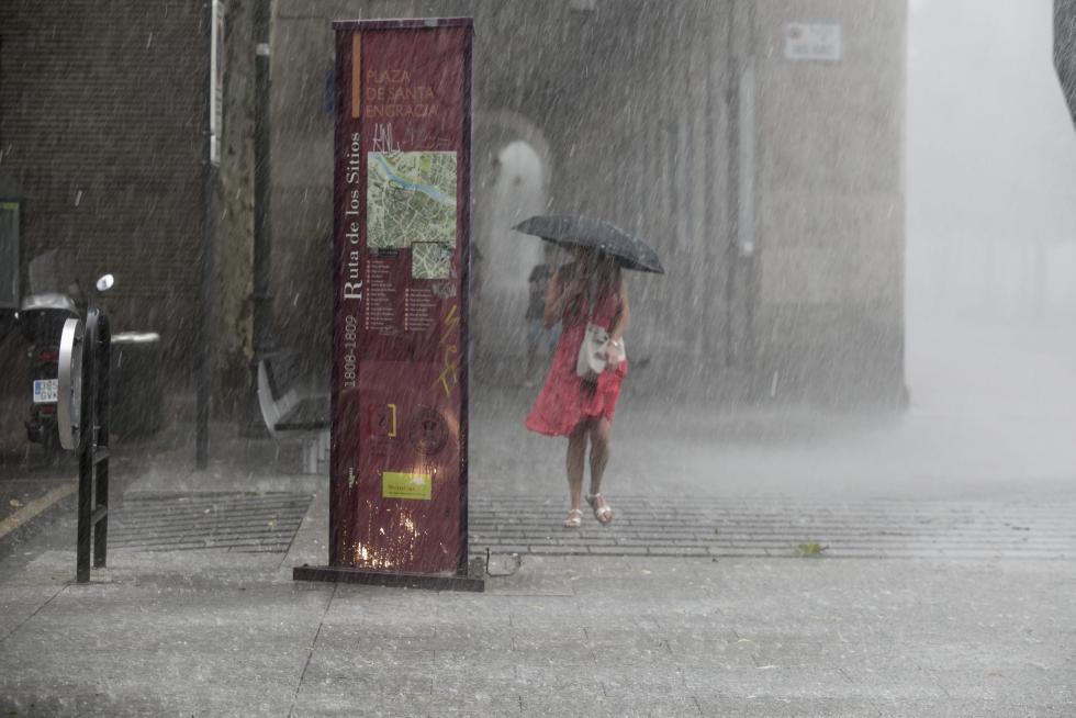 Tormenta atípica en Zaragoza