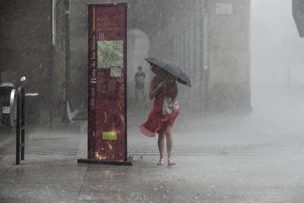 Tormenta atípica en Zaragoza
