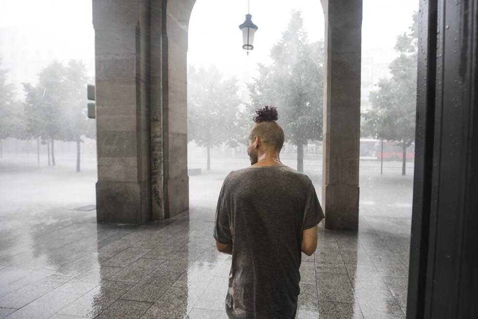 Tormenta atípica en Zaragoza