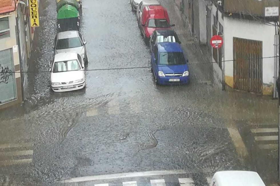 Inundaciones en Delicias a causa de la tromba de agua.