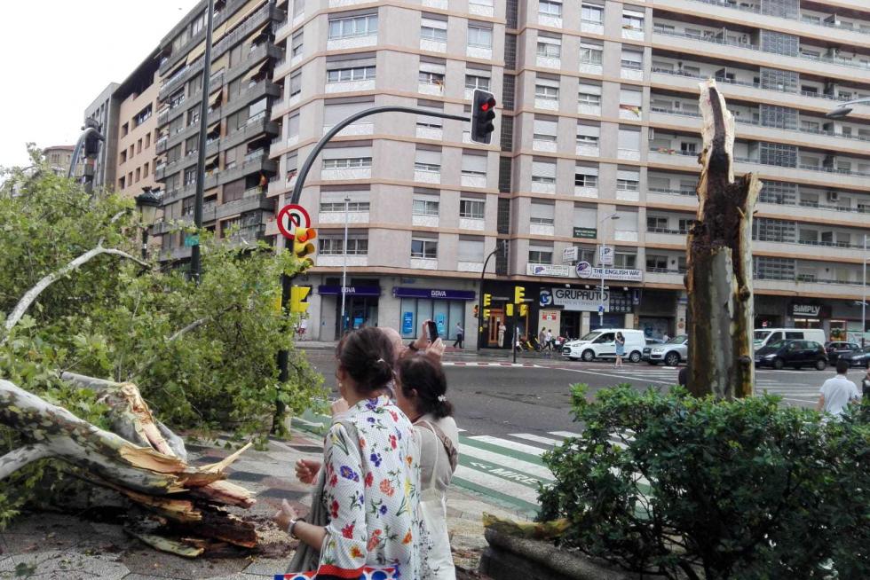 Tormenta atípica en Zaragoza