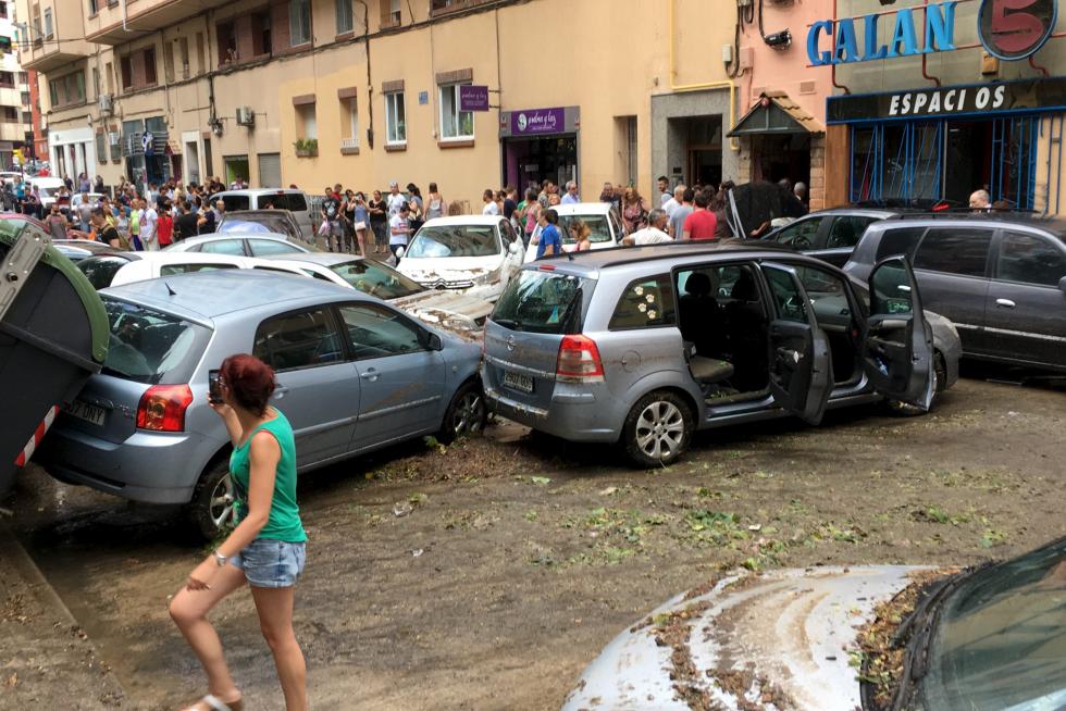 Efectos de la tromba en Zaragoza