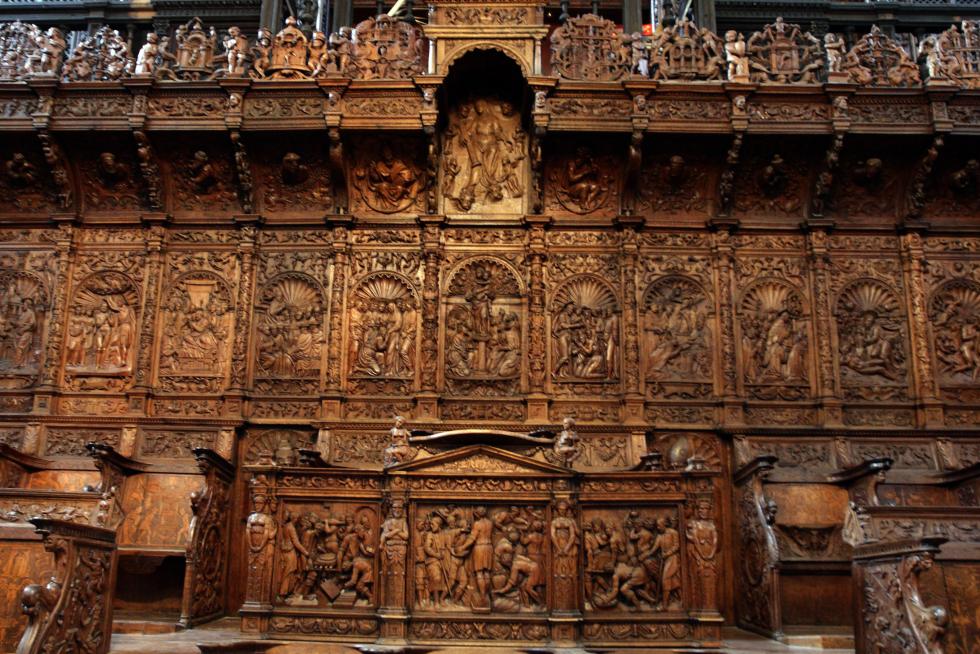 El coro de la basílica del Pilar, uno de los mayores tesoros artísticos que guarda el templo