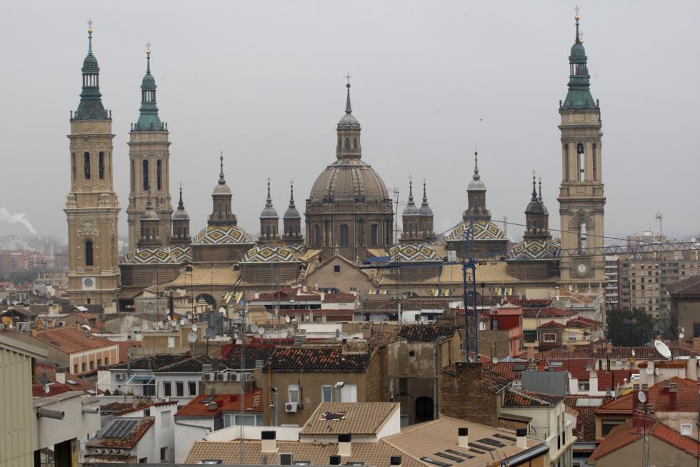 Vistas de la basílica del Pilar de Zaragoza