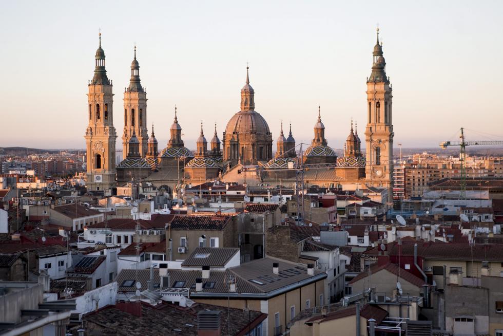 Vistas de la basílica del Pilar de Zaragoza