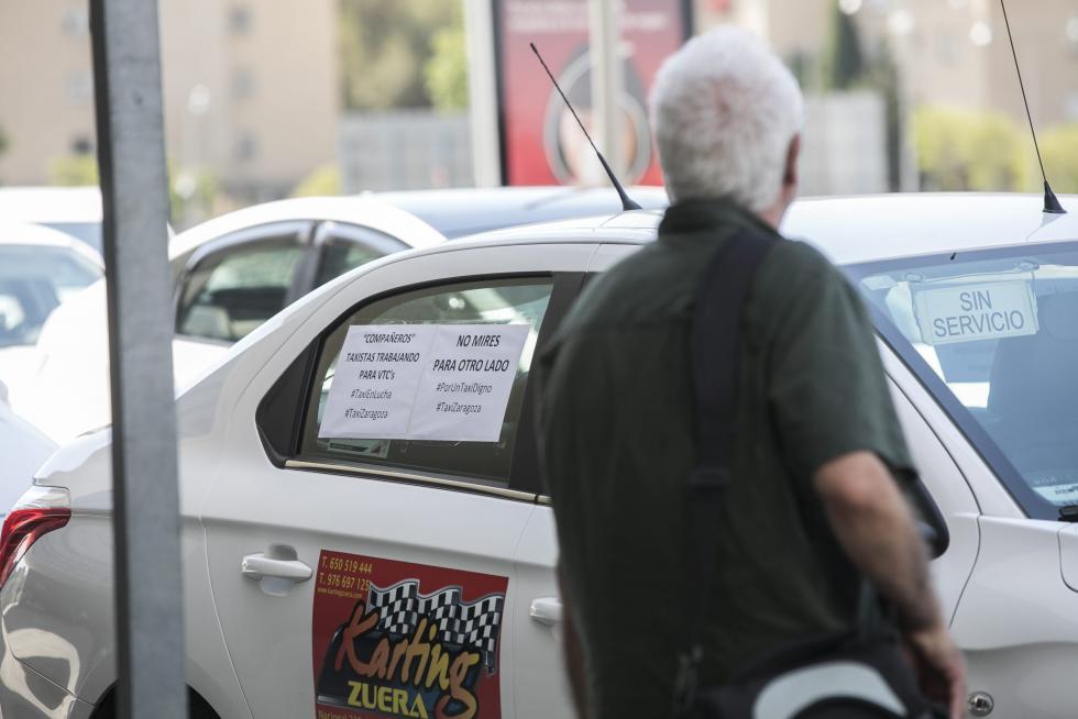 Huelga de taxistas en Zaragoza