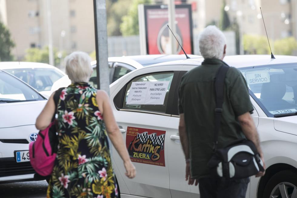 Huelga de taxistas en Zaragoza