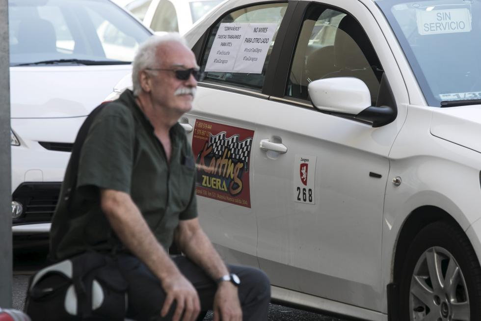 Huelga de taxistas en Zaragoza