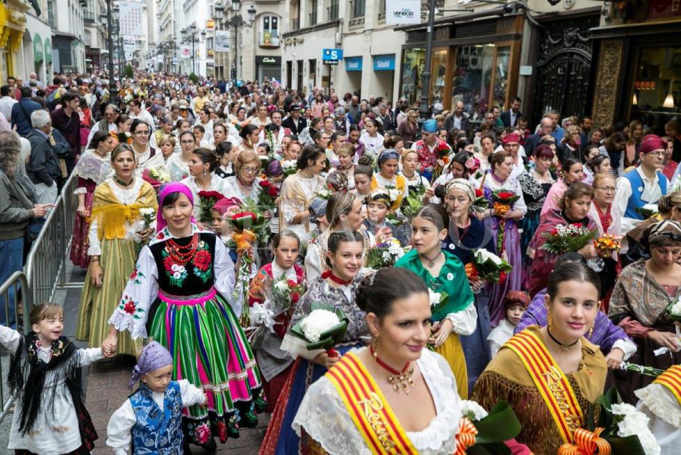 Ofrenda a la Virgen del Pilar de 2017