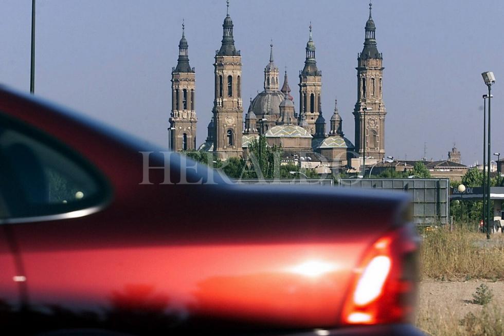 Vista de la Basílica desde el barrio del Actur de Zaragoza