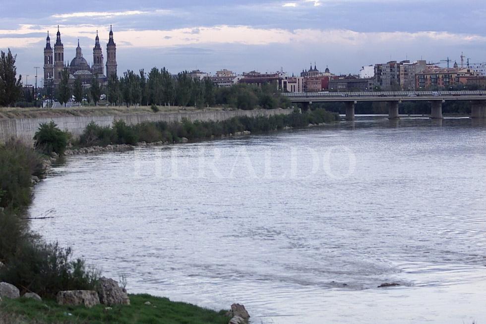 Vista de la Basílica del Pilar de Zaragoza desde el meandro de Ranillas