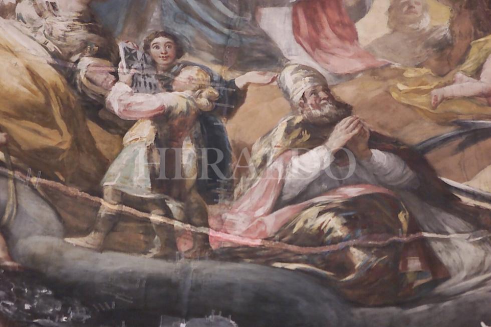 Detalles de la cúpula antes de su restauración, en noviembre de 2001