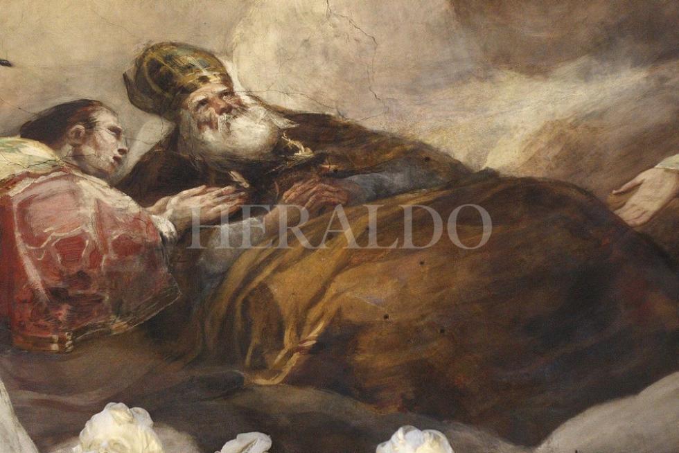 Detalles de la cúpula una vez finalizados los trabajos de restauración, en marzo de 2007