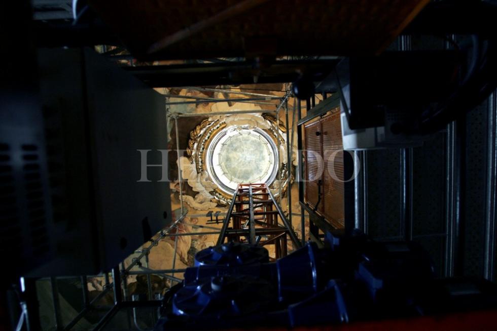Detalles de la cúpula una vez finalizados los trabajos de restauración, en marzo de 2007