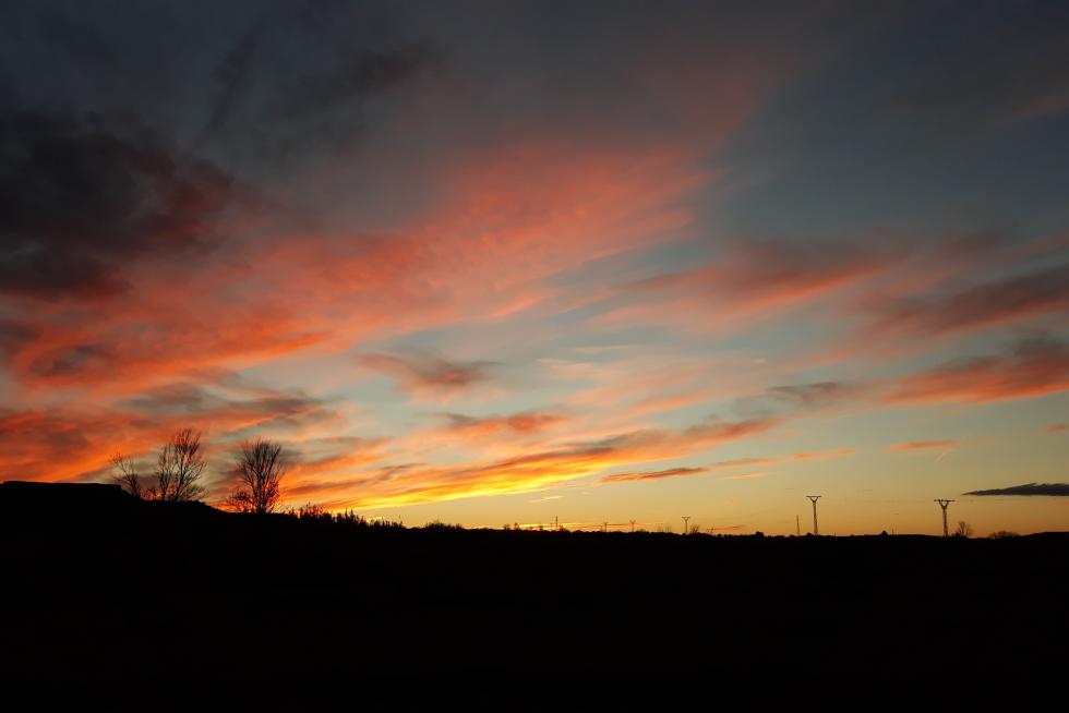 Cielo de Noviembre en La Puebla de Hijar