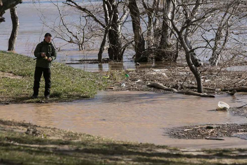 Crecida del Ebro a su paso por Zaragoza