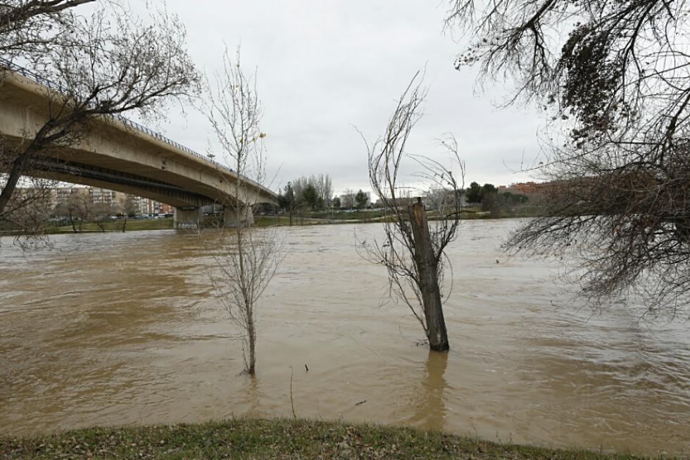 La crecida del Ebro llega a Zaragoza