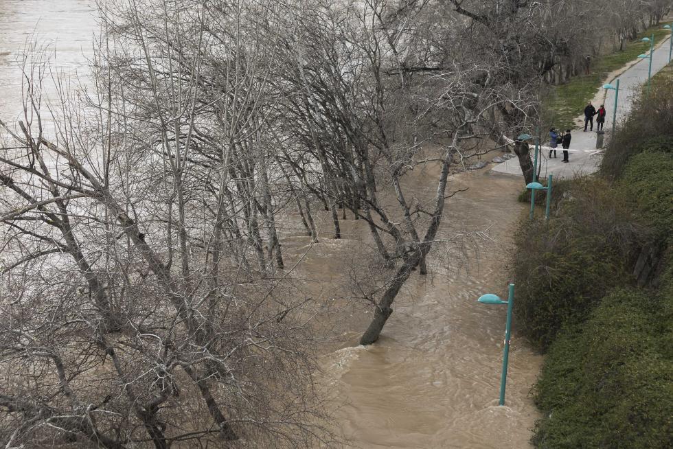 La crecida del Ebro llega a Zaragoza