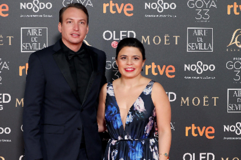 Los productores de Roma, Alfonso Cuarón y Gabriela Rodríguez.