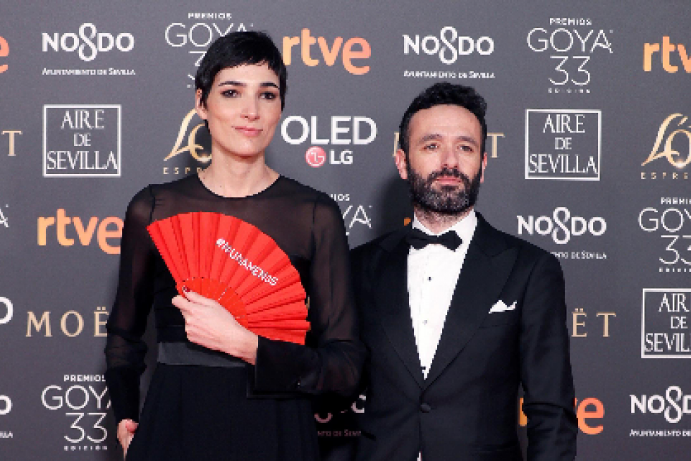 La actriz Isabel Peña y el director Rodrigo Sorogoyen.