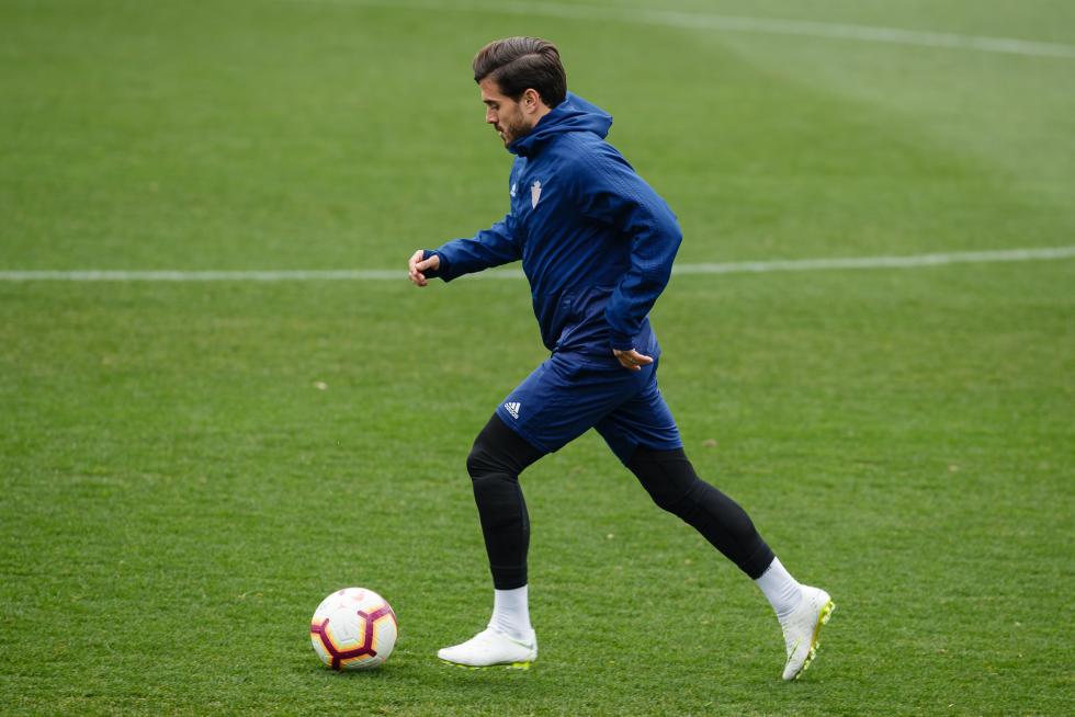 Entrenamiento del Real Zaragoza en La Romareda