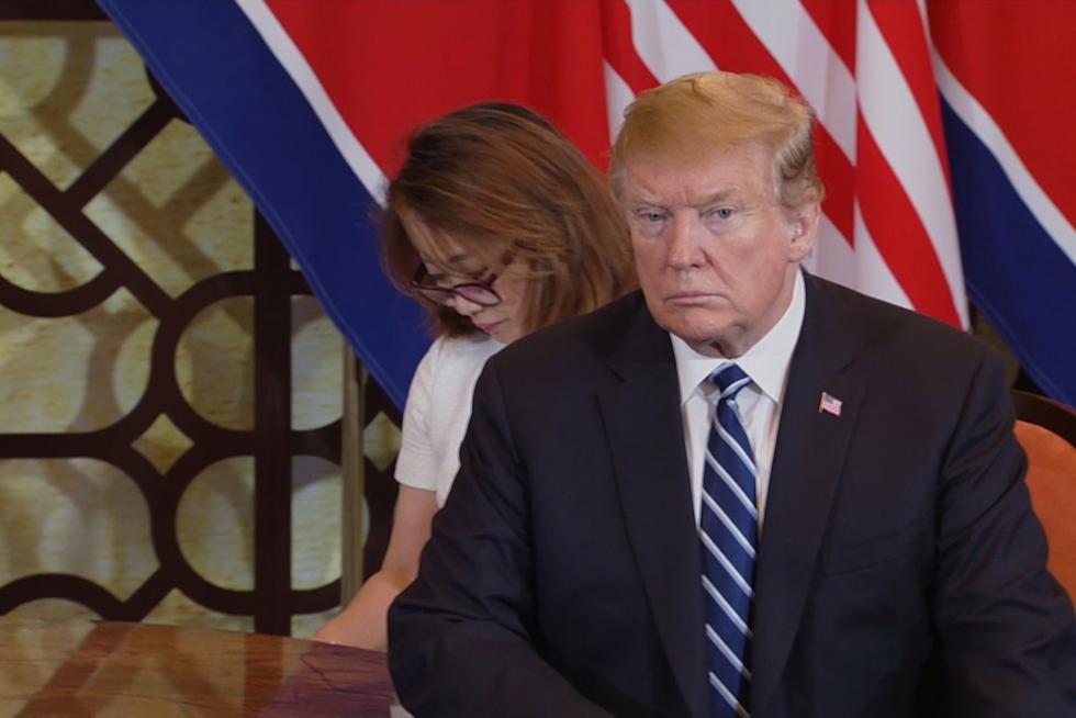 Encuentro entre Trump y Kim Jong-Un en Hánoi.