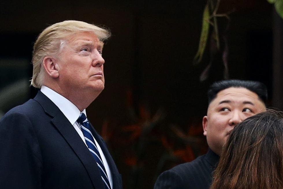Encuentro entre Trump y Kim Jong-Un en Hánoi.