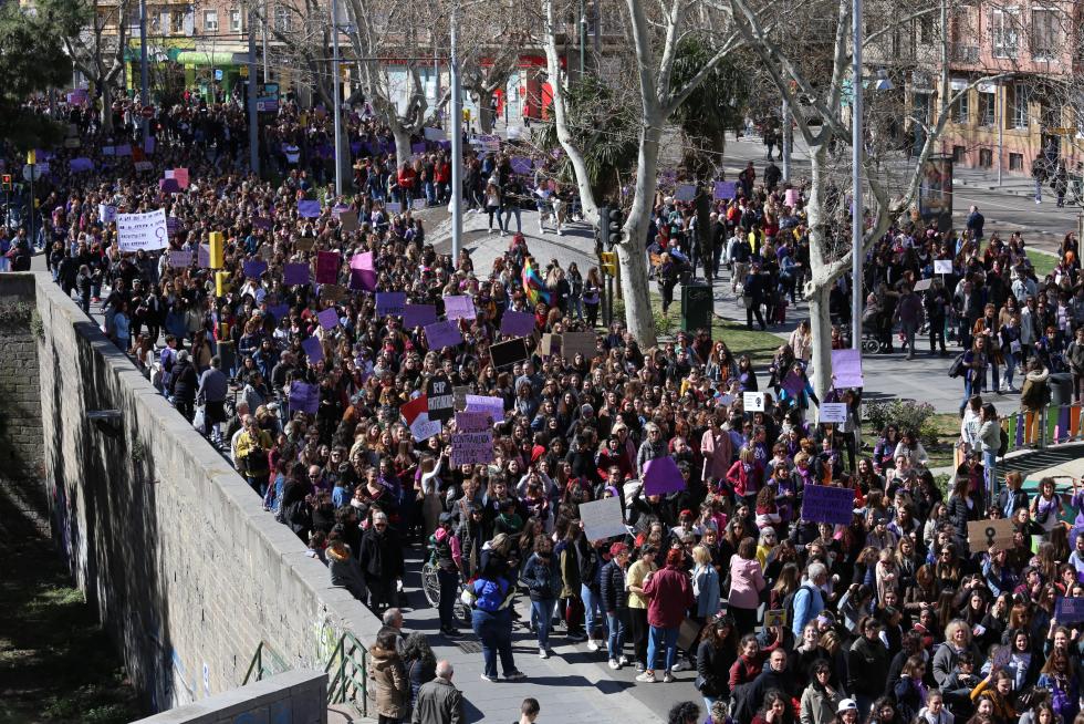 Manifestación de estudiantes el 8M