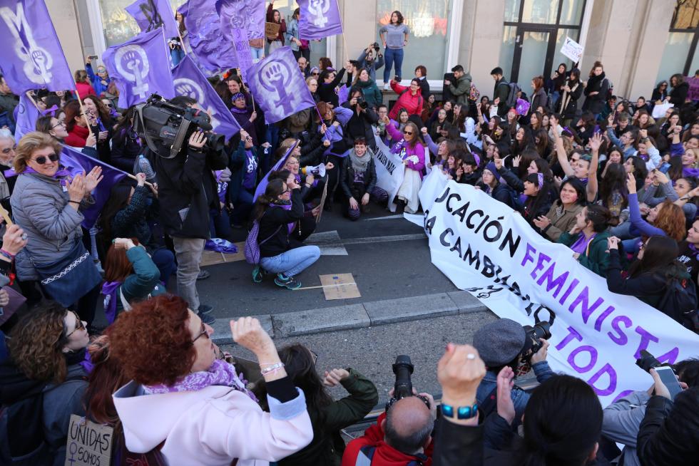 Manifestación de estudiantes el 8M