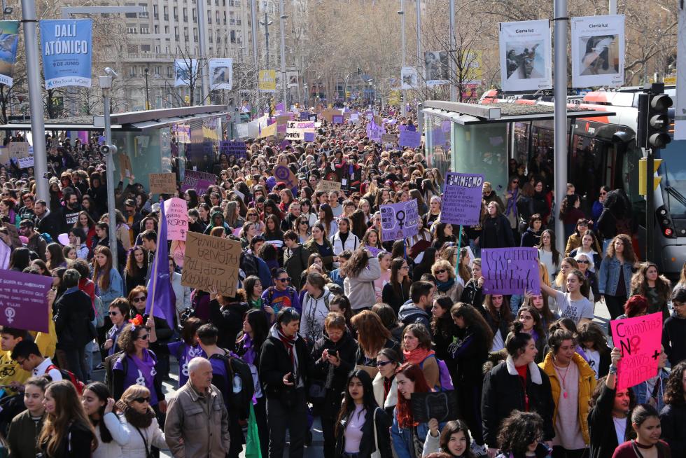 Manifestación de estudiantes el 8M
