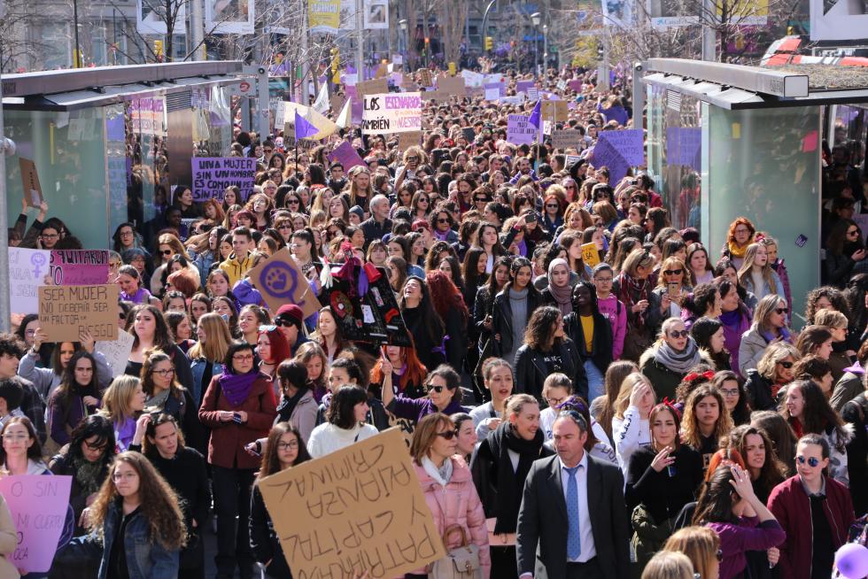 Manifestación de estudiantes el 8M