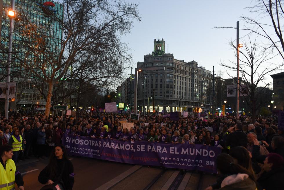 Manifestación feminista en Zaragoza