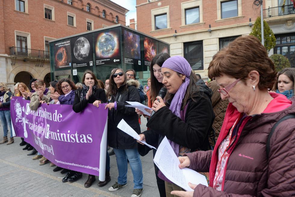 Manifestación por el 8-M en Teruel.