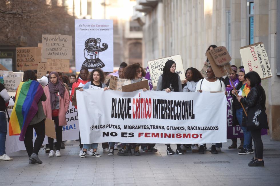 Manifestación feminista en Zaragoza
