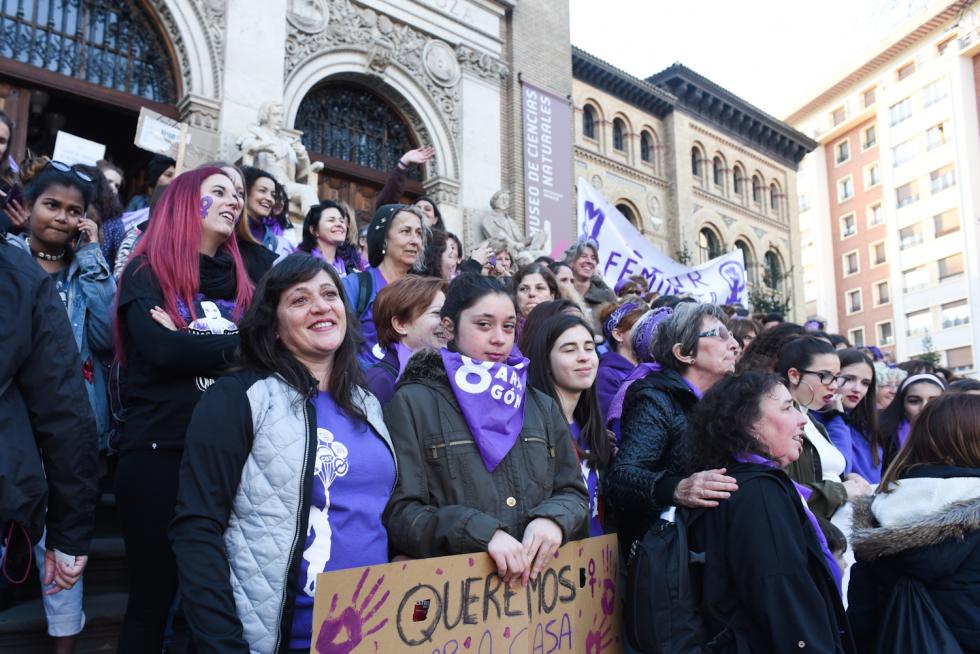 Manifestación feminista en Zaragoza