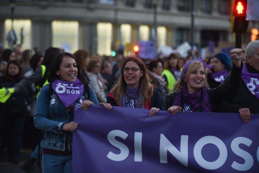 Manifestación feminista en Zaragoza