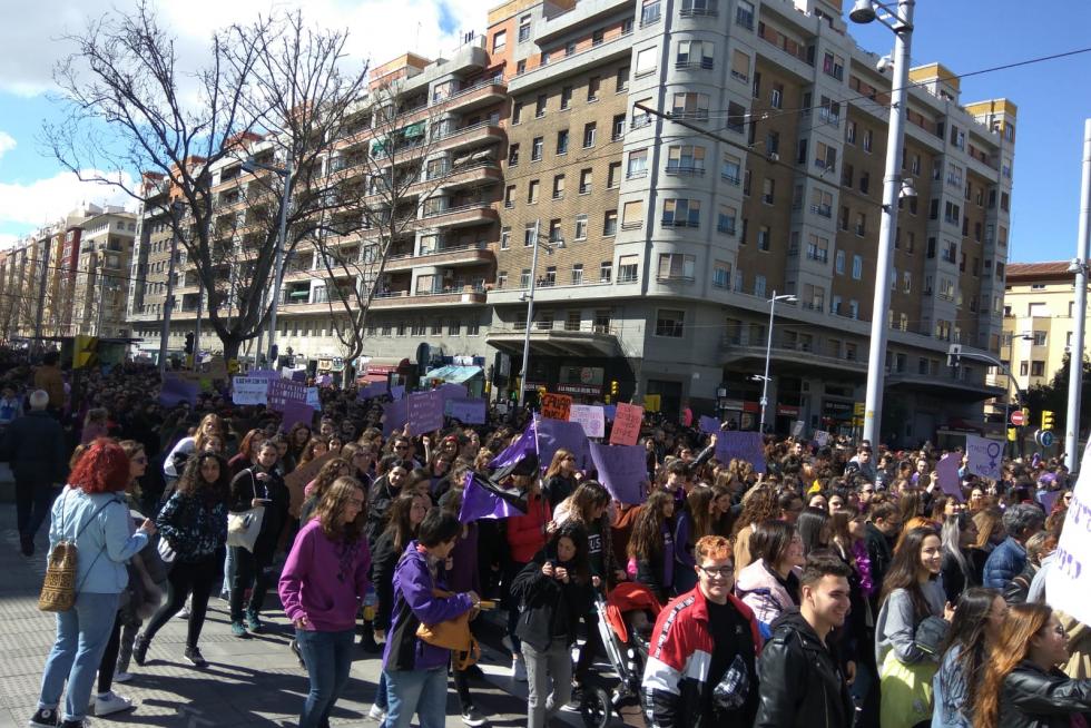 Manifestación feminista en Zaragoza