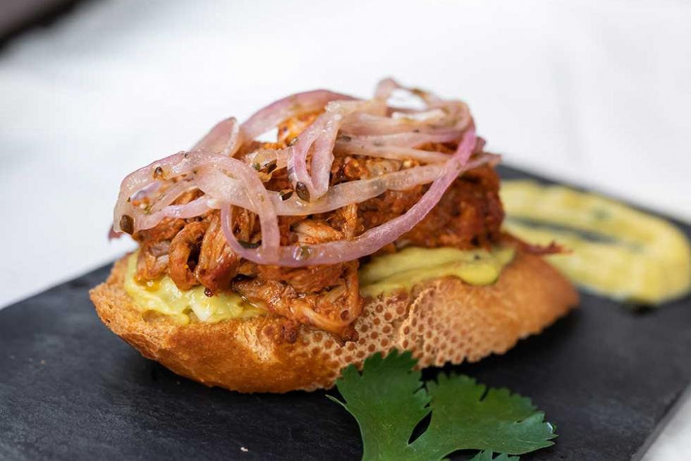 Tapa de El Balcón del Tubo siempre para el I Festival Cocinicas de El Tubo.