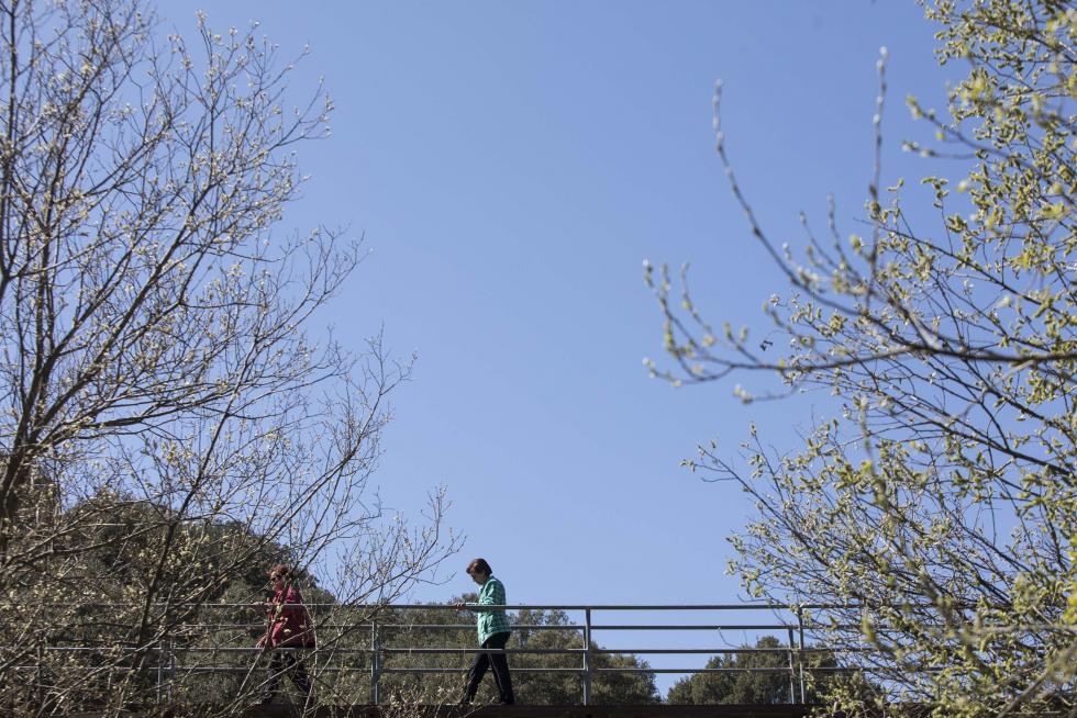 Un grupo de vecinos mayores, que cuenta con el amparo de Amparo Sebastián para las pequeñas cosas del día a día, hace de esta localidad darocense un agradable remanso de paz.