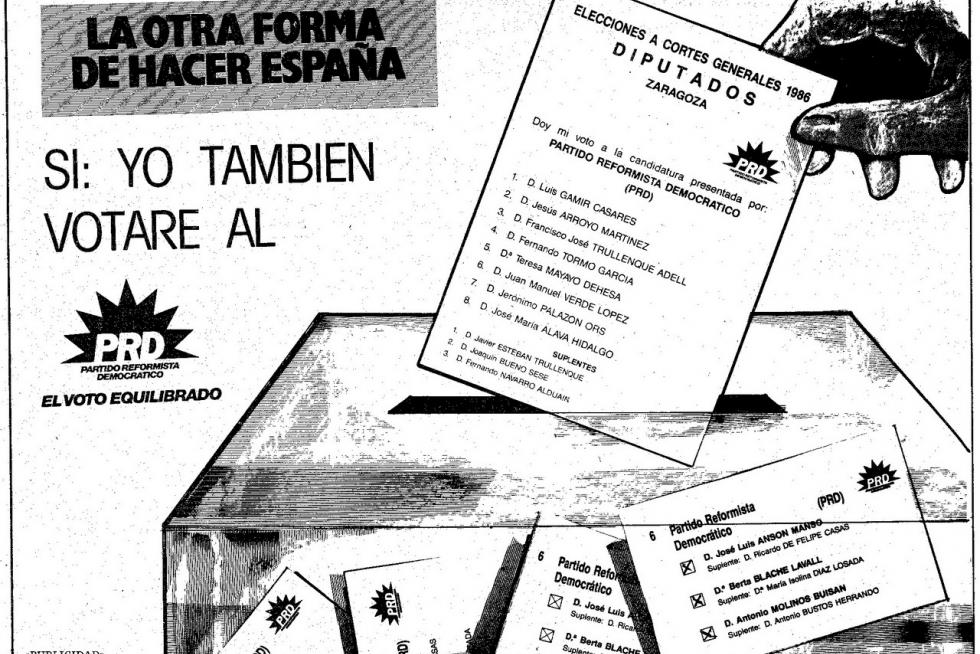 Propaganda electoral en las elecciones generales de 1986