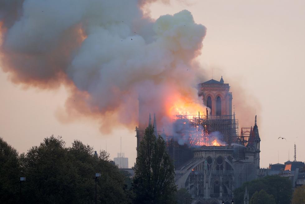Incendio en la catedral de Notre Dame
