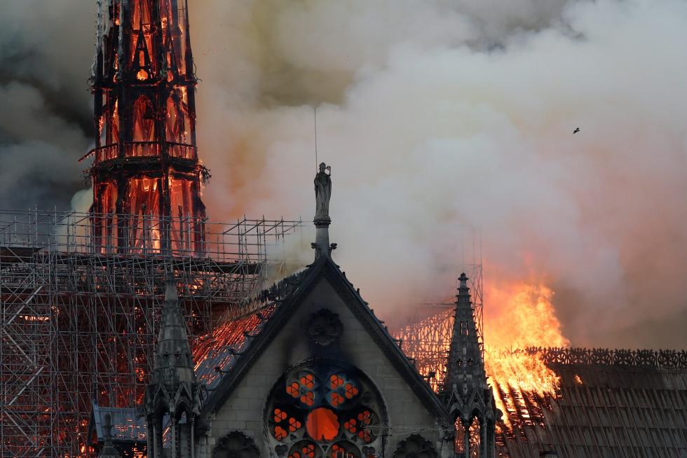 Incendio en la catedral de Notre Dame