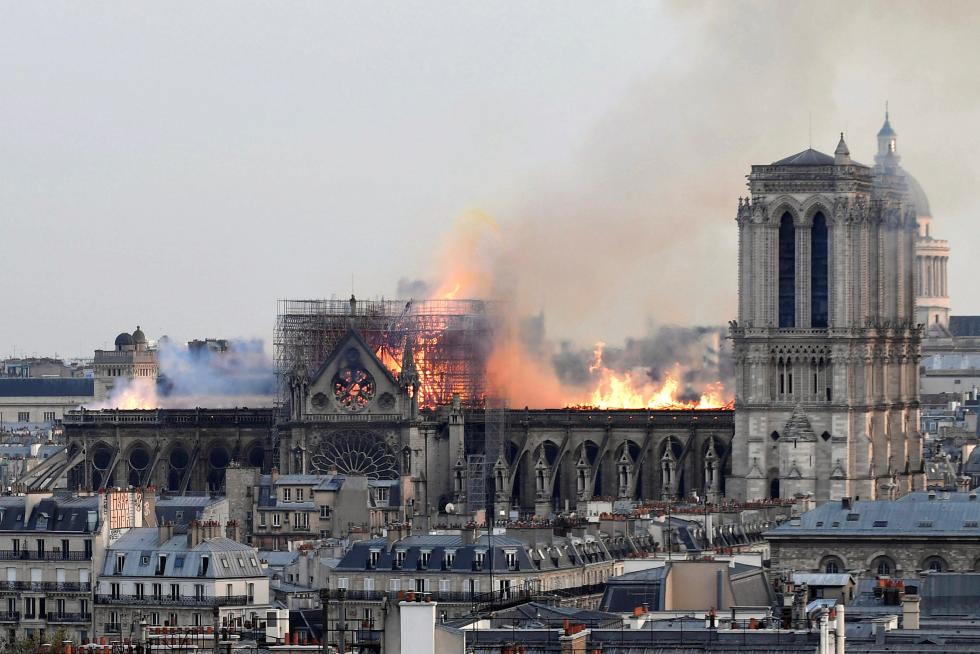 Incendio en la catedral de Notre Dame