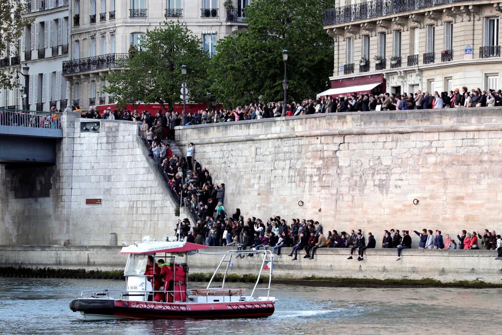 La catedral de Notre Dame, en llamas.