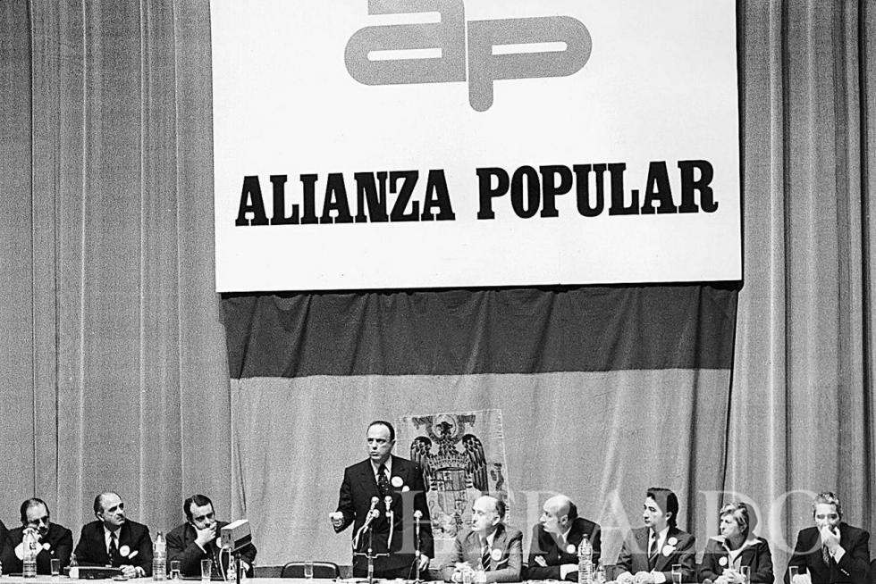 Mitines en Zaragoza durante la campaña electoral de 1977