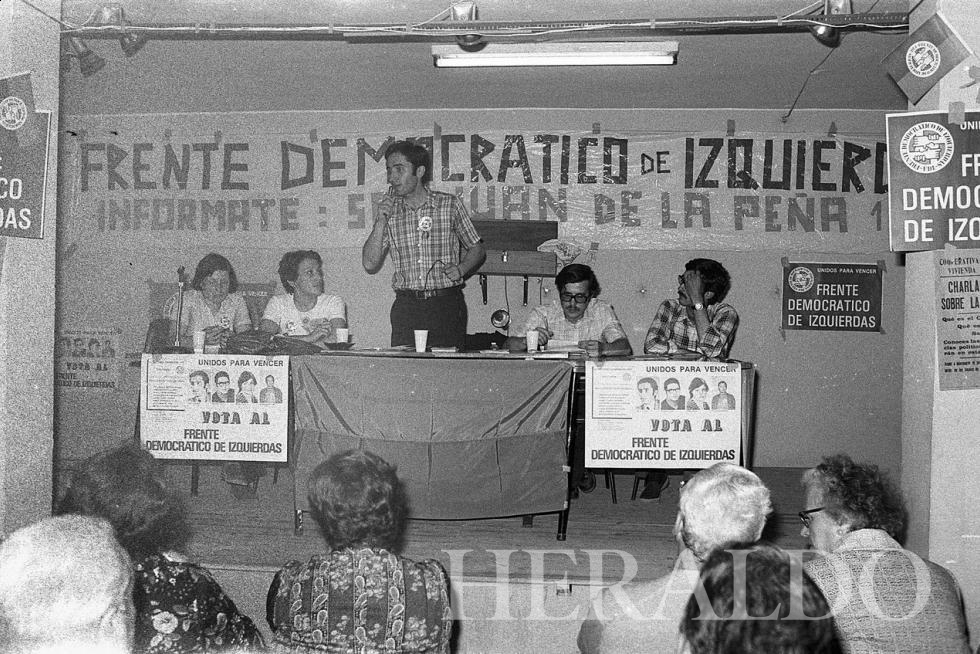 Mitines en Zaragoza durante la campaña electoral de 1977
